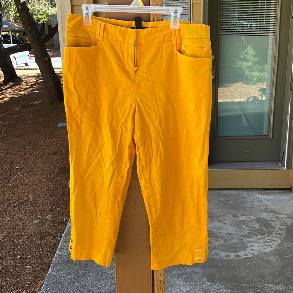 Dyed Style & Co Yellow Capris